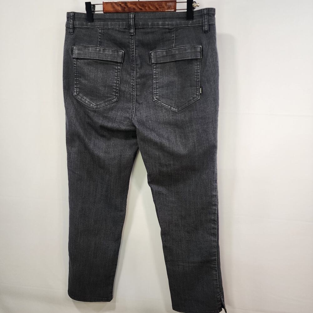 prAna Women's Kayla Crop Chino Gray Organic Cotton Size 10 - Picture 2 of 7